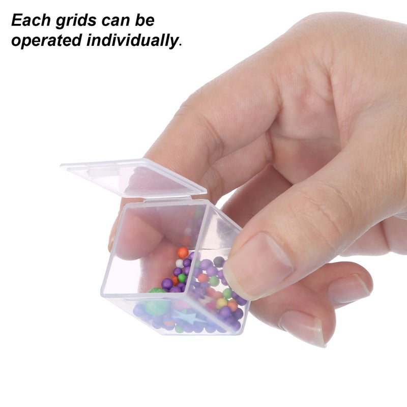 TecUnite Large Separate Diamond Embroidery Box Dividers Diamond Painting Accessory Storage Box Large Size for DIY Art Craft Jewelry Nail Accessory Storage and Organizer (28 Grids) - Image 3